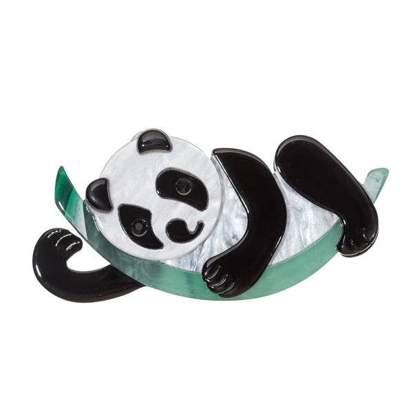 BLUE SCARAB PANDA Brooch