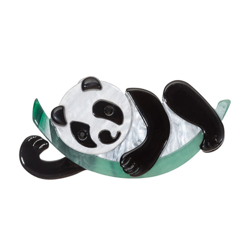 BLUE SCARAB PANDA Brooch