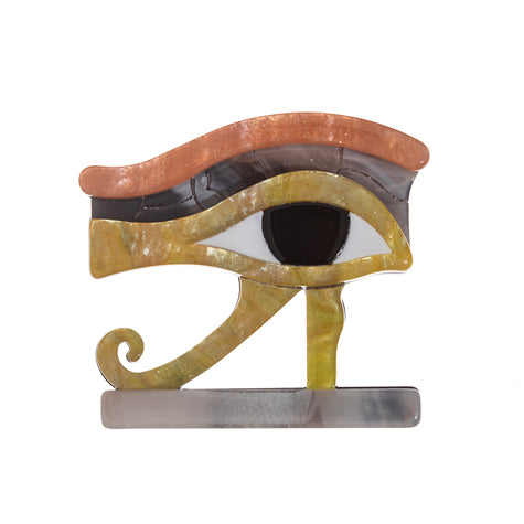 BLUE SCARAB Eye of Horus Brooch