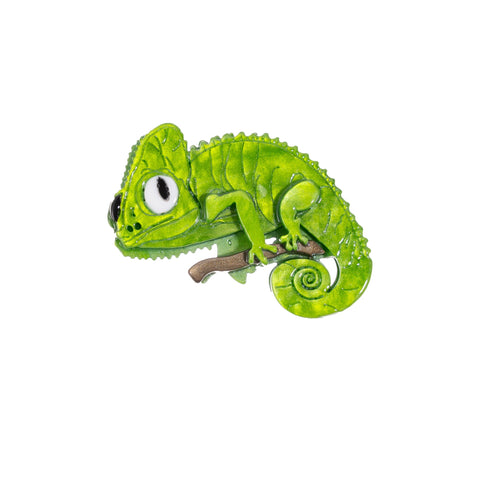 BLUE SCARAB DALE CHAMELEON Brooch (Green)
