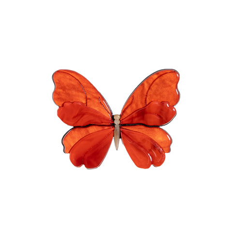 BLUE SCARAB ALEX BUTTERFLY Brooch (Orange)