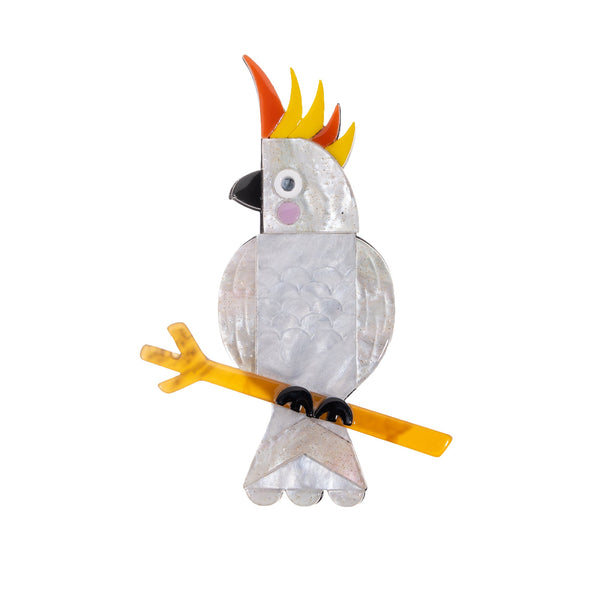 BLUE SCARAB COCKATOO Brooch