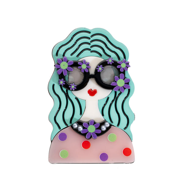 BLUE SCARAB CASEY Brooch (blue)