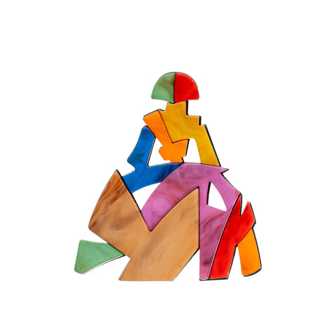 BLUE SCARAB ART Brooch