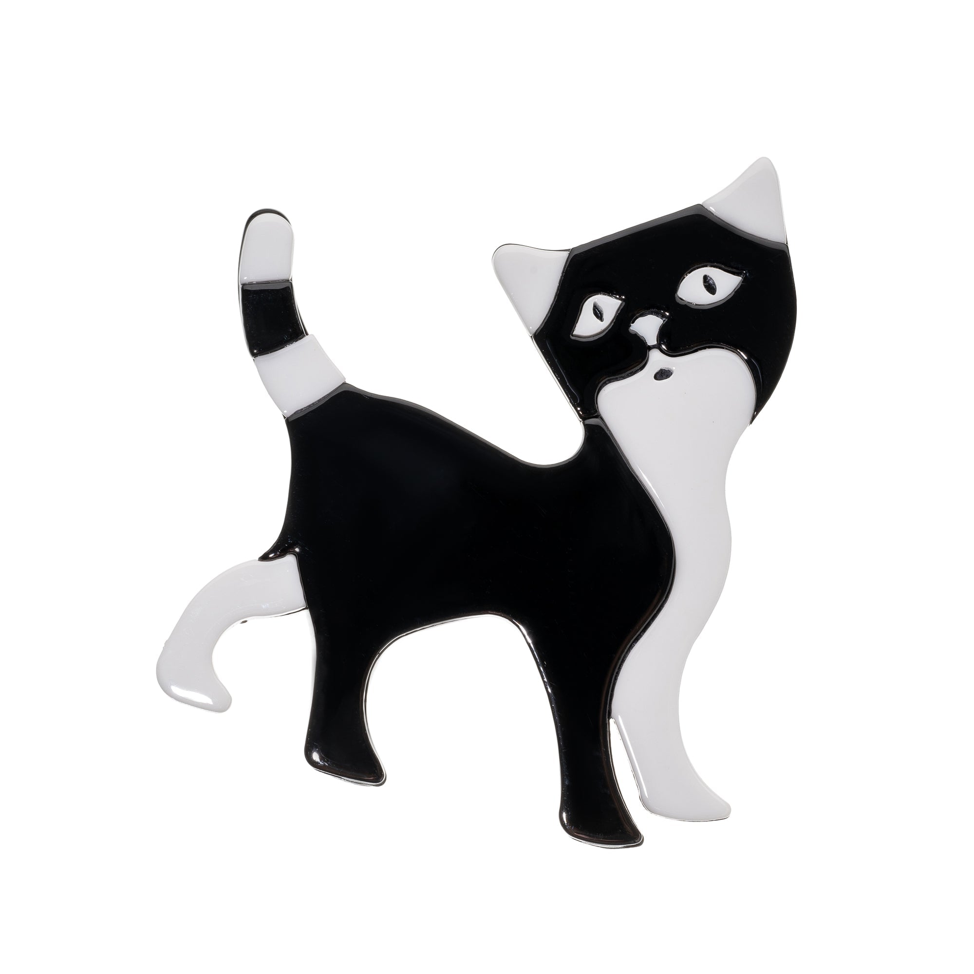 BLUE SCARAB SILVIE CAT Brooch (Black)