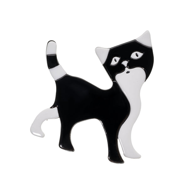 BLUE SCARAB SILVIE CAT Brooch (Black)