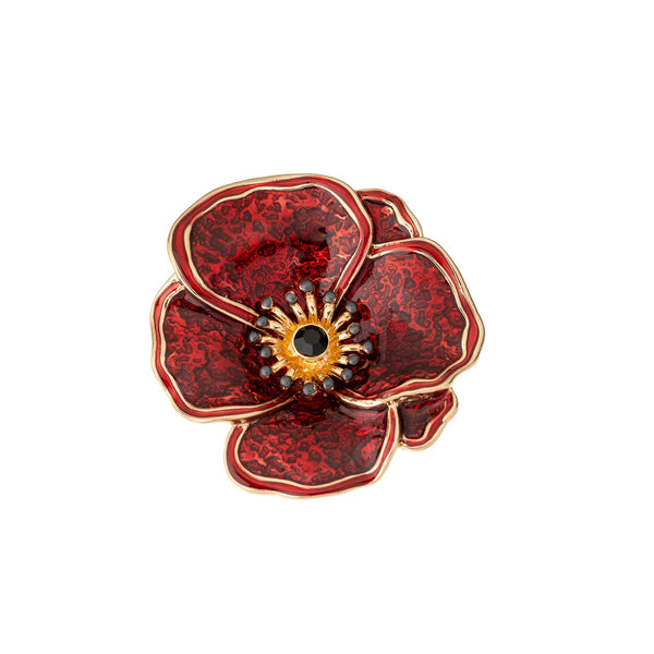 BLUE SCARAB TIFF POPPY Magnetic Brooch