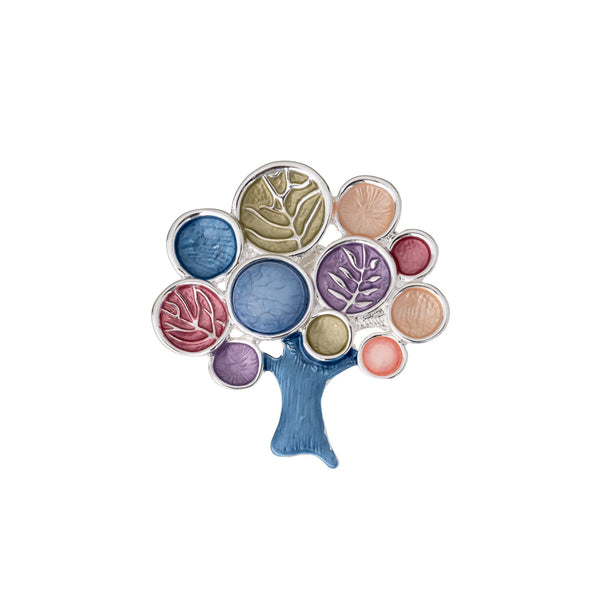 BLUE SCARAB NIC TREE Magnetic Brooch