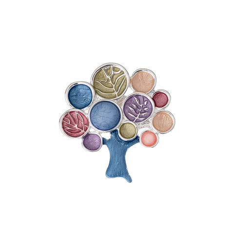 BLUE SCARAB NIC TREE Magnetic Brooch