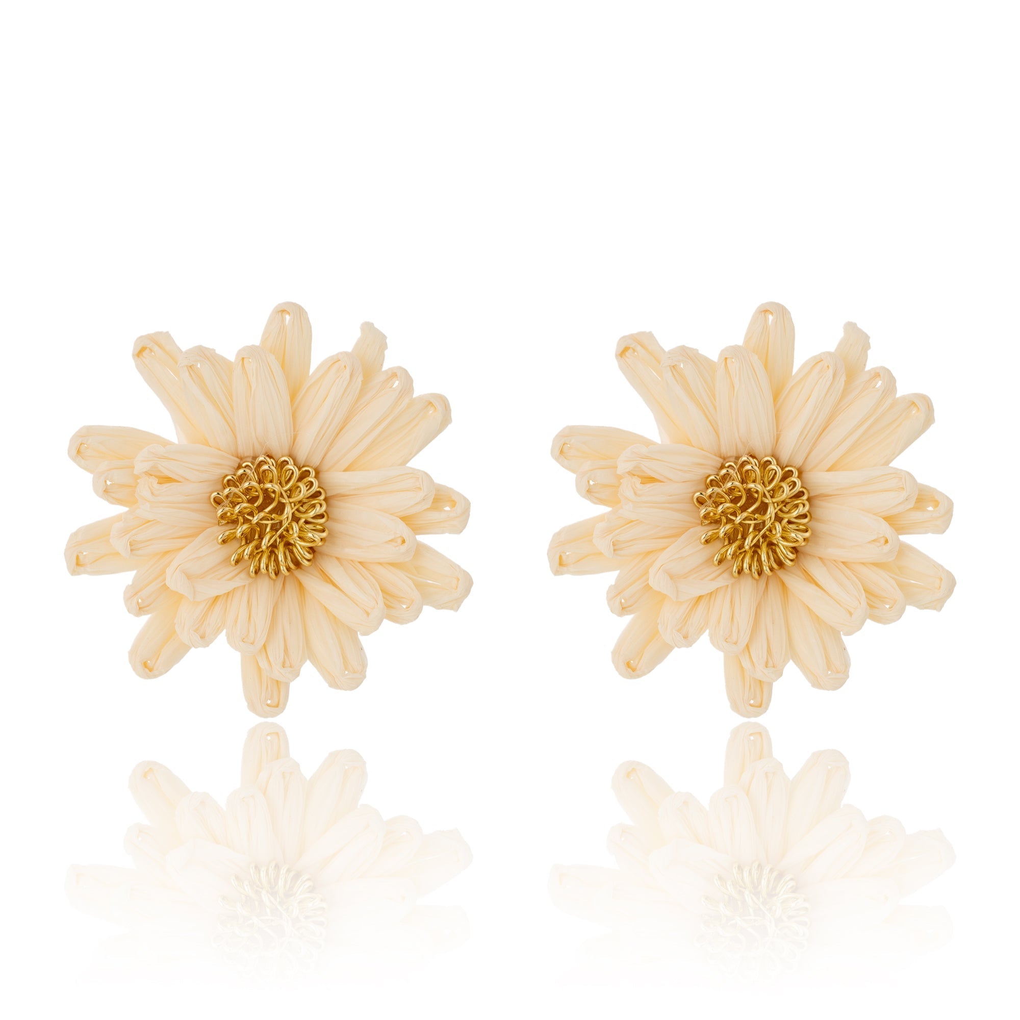 BLUE SCARAB LEAH Earrings (White)