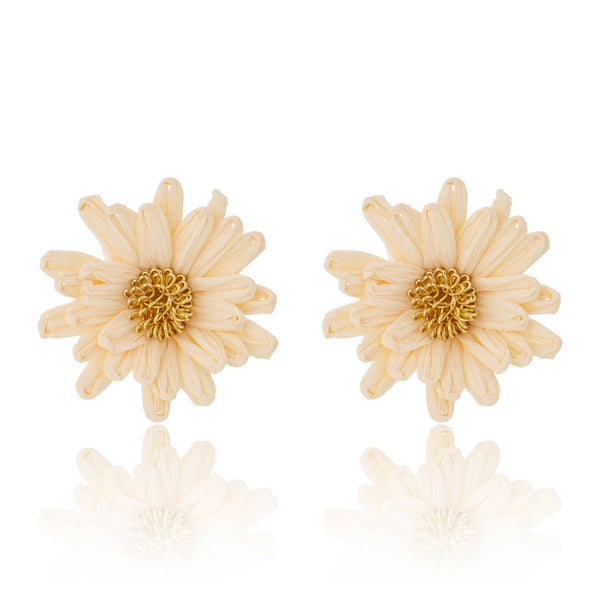 BLUE SCARAB LEAH Earrings (White)