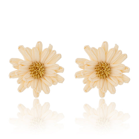 BLUE SCARAB LEAH Earrings (White)