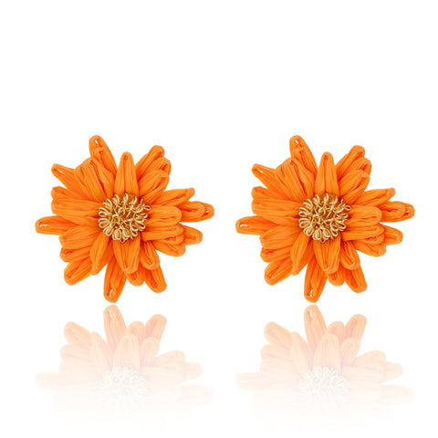 BLUE SCARAB LEAH Earrings (Orange)
