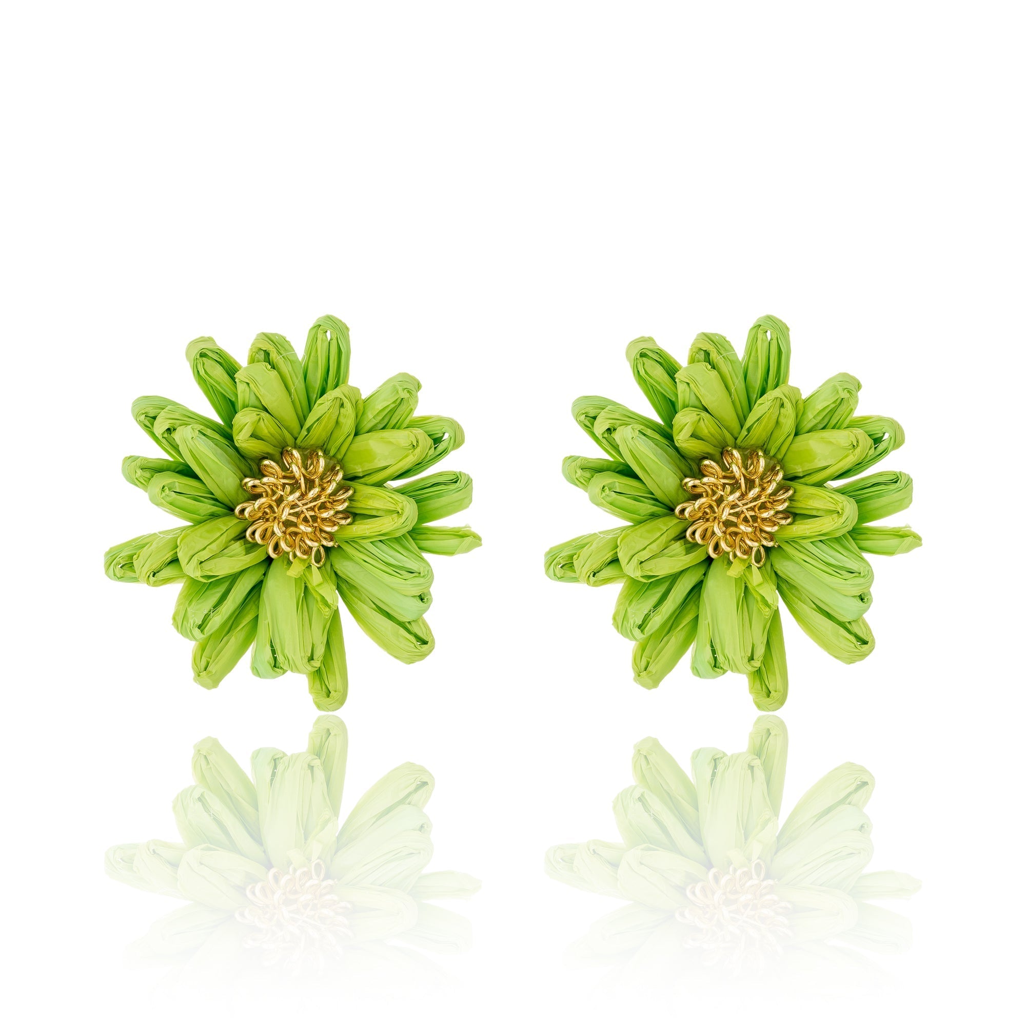 BLUE SCARAB LEAH Earrings (Green)