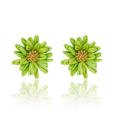 BLUE SCARAB LEAH Earrings (Green)