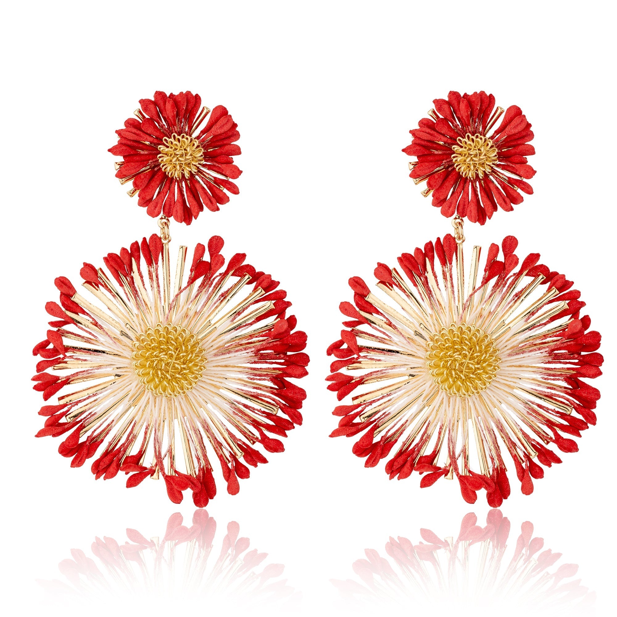 BLUE SCARAB JADA Earrings (Red)