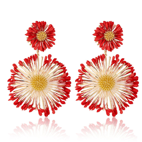 BLUE SCARAB JADA Earrings (Red)