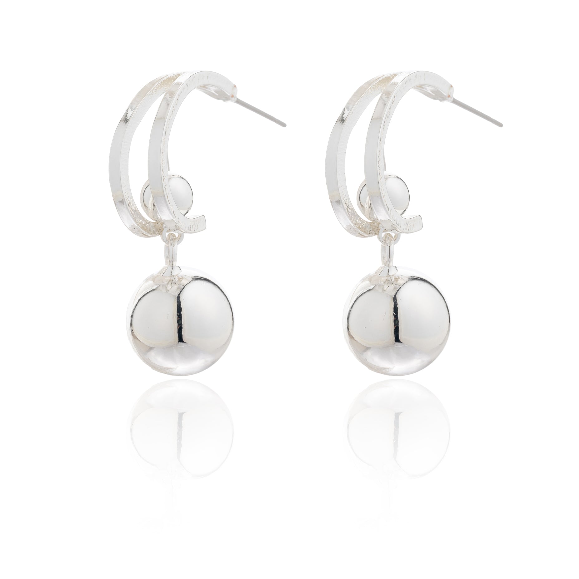 BLUE SCARAB DANA Earrings (Silver)