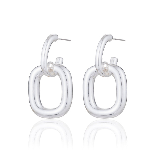 BLUE SCARAB MARNIE Earrings (Silver)