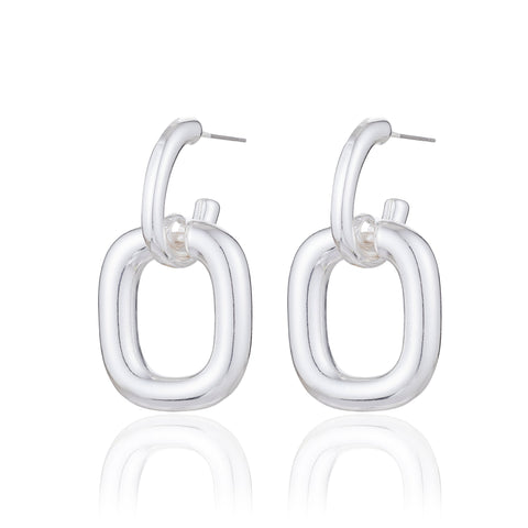 BLUE SCARAB MARNIE Earrings (Silver)