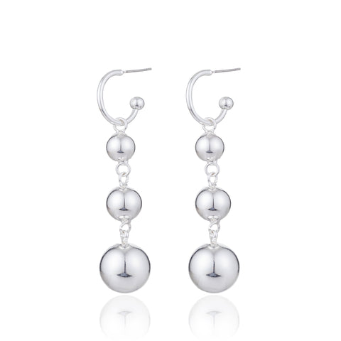 BLUE SCARAB AIMEE Earrings (Silver)