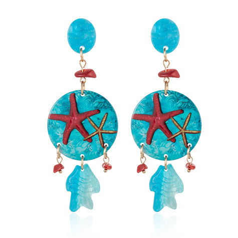 BLUE SCARAB ALEE Earrings (Blue)