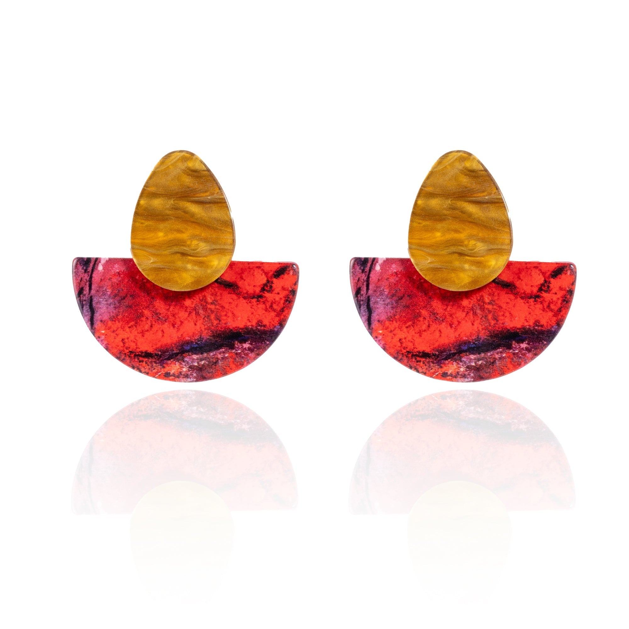 BLUE SCARAB KESHA Earrings (Red)