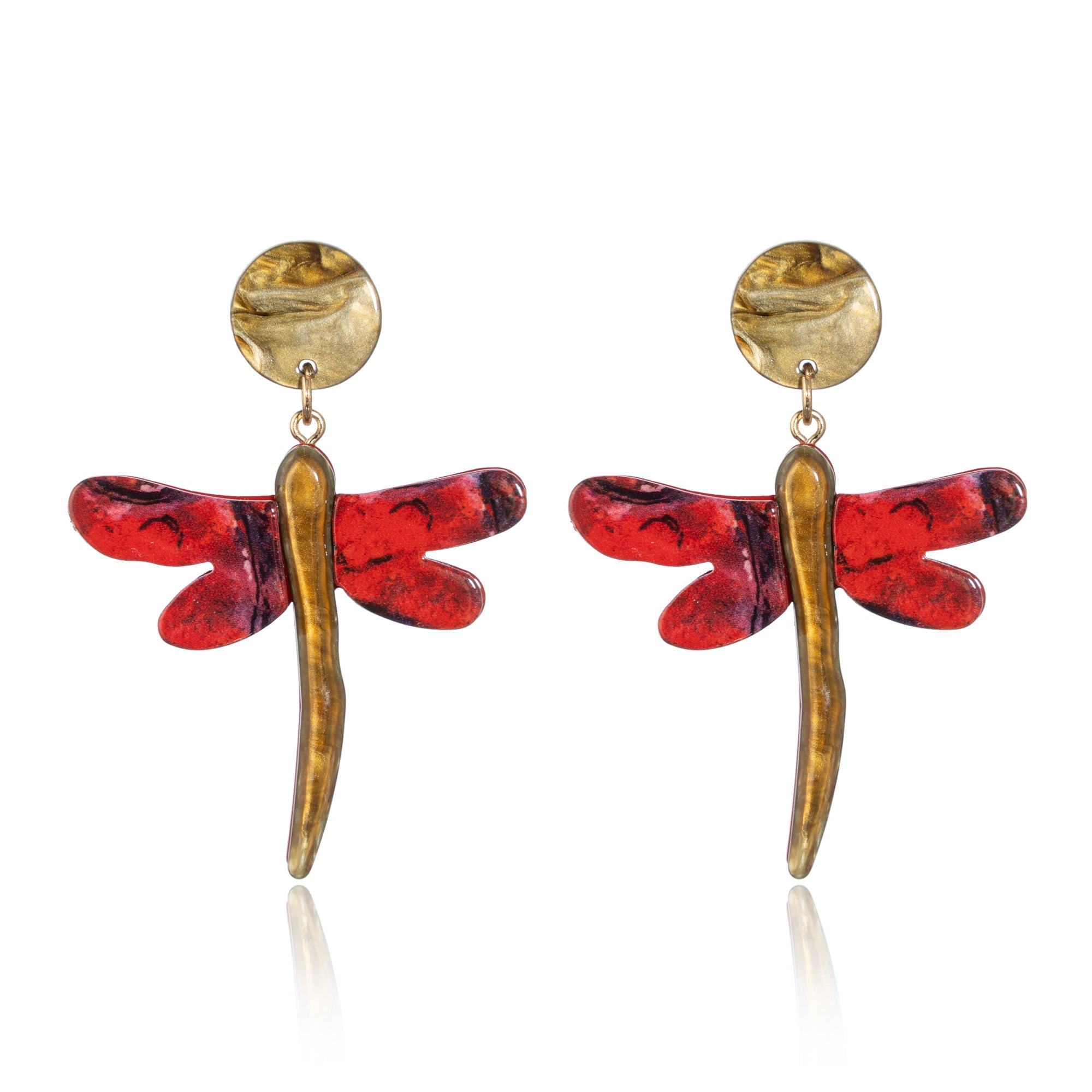 BLUE SCARAB KYLE Earrings (Red)