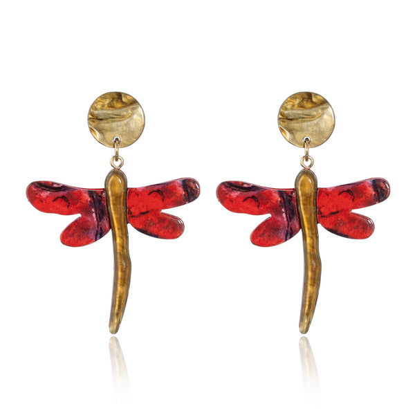 BLUE SCARAB KYLE Earrings (Red)