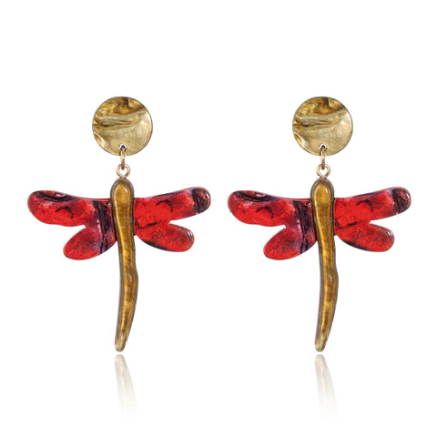 BLUE SCARAB KYLE Earrings (Red)