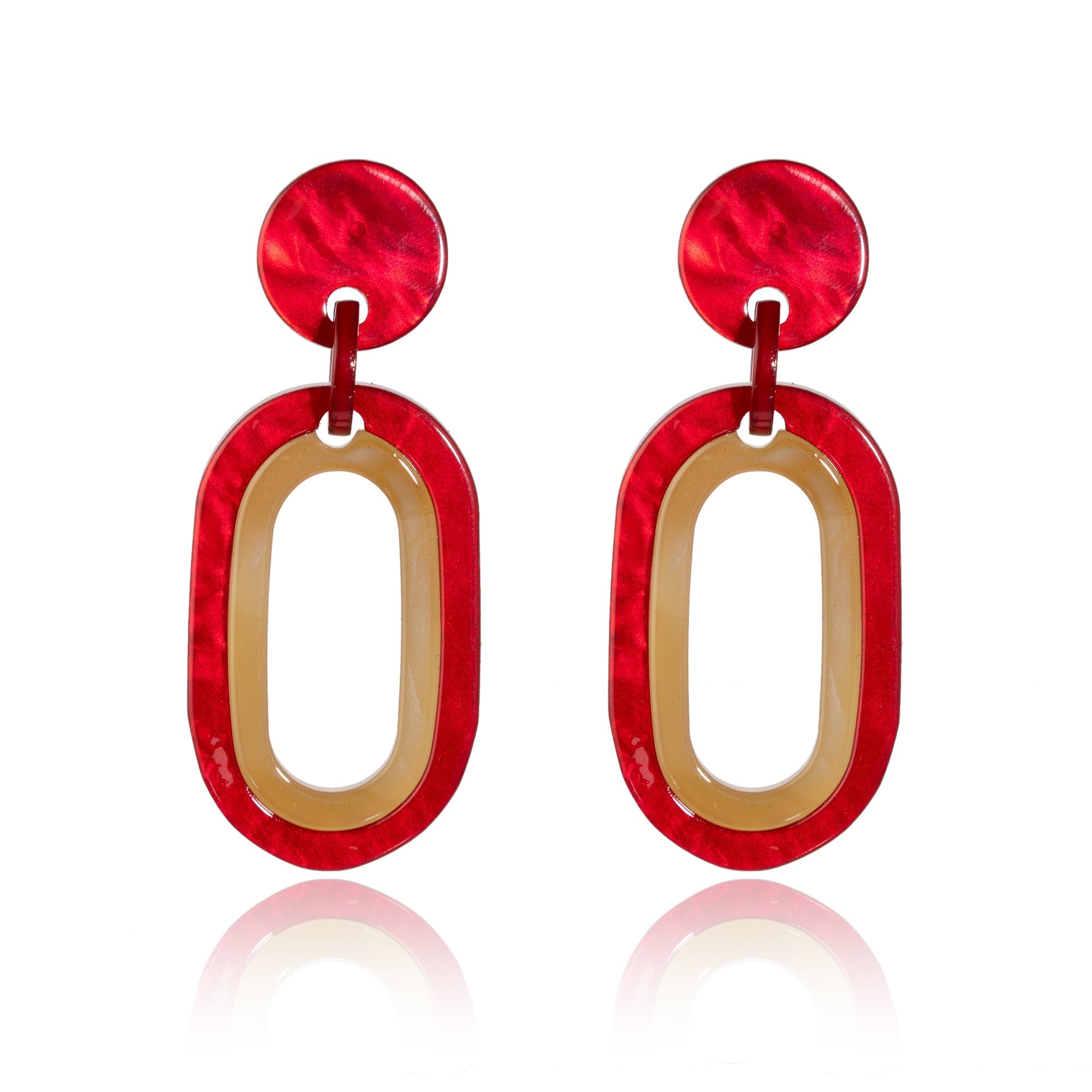BLUE SCARAB MONA Earrings (Red)