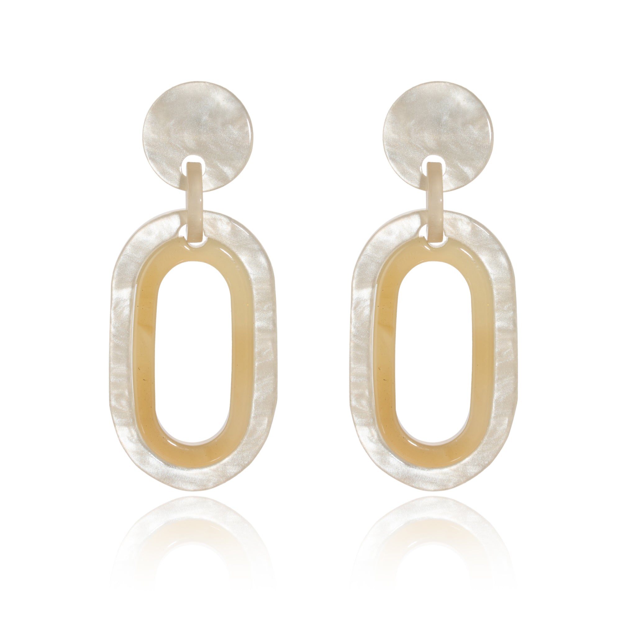 BLUE SCARAB MONA Earrings (White)