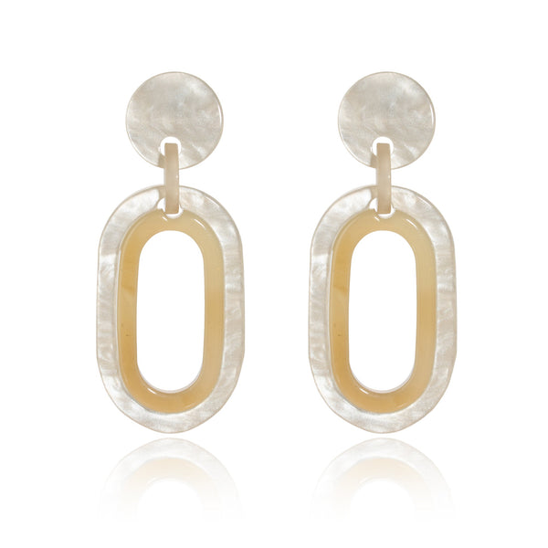 BLUE SCARAB MONA Earrings (White)