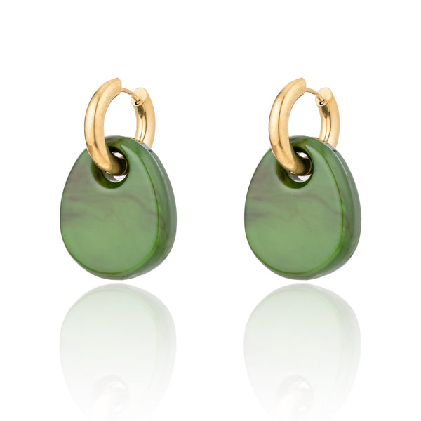 BLUE SCARAB GIGI Earrings (Green)