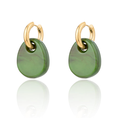 BLUE SCARAB GIGI Earrings (Green)