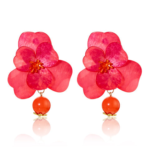 BLUE SCARAB MILLIE Earrings (Red)