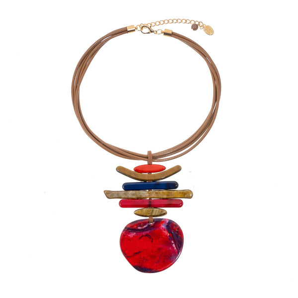 BLUE SCARAB ROX Necklace (Red)
