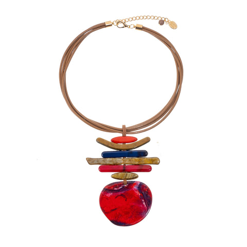 BLUE SCARAB ROX Necklace (Red)