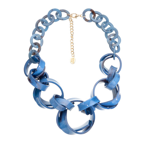 BLUE SCARAB SUNNY Necklace (Blue)