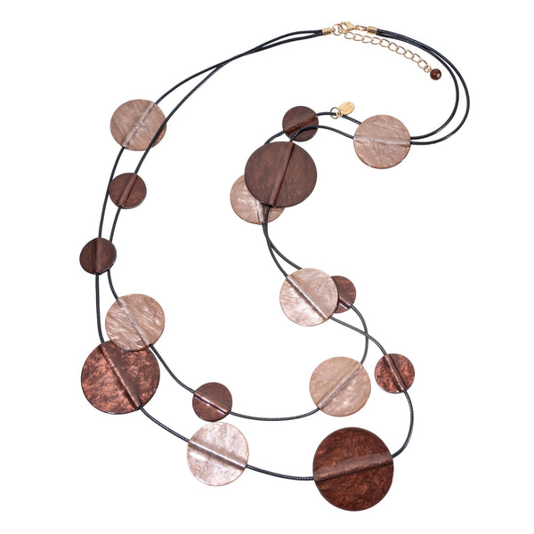 BLUE SCARAB SAM Necklace (Brown)